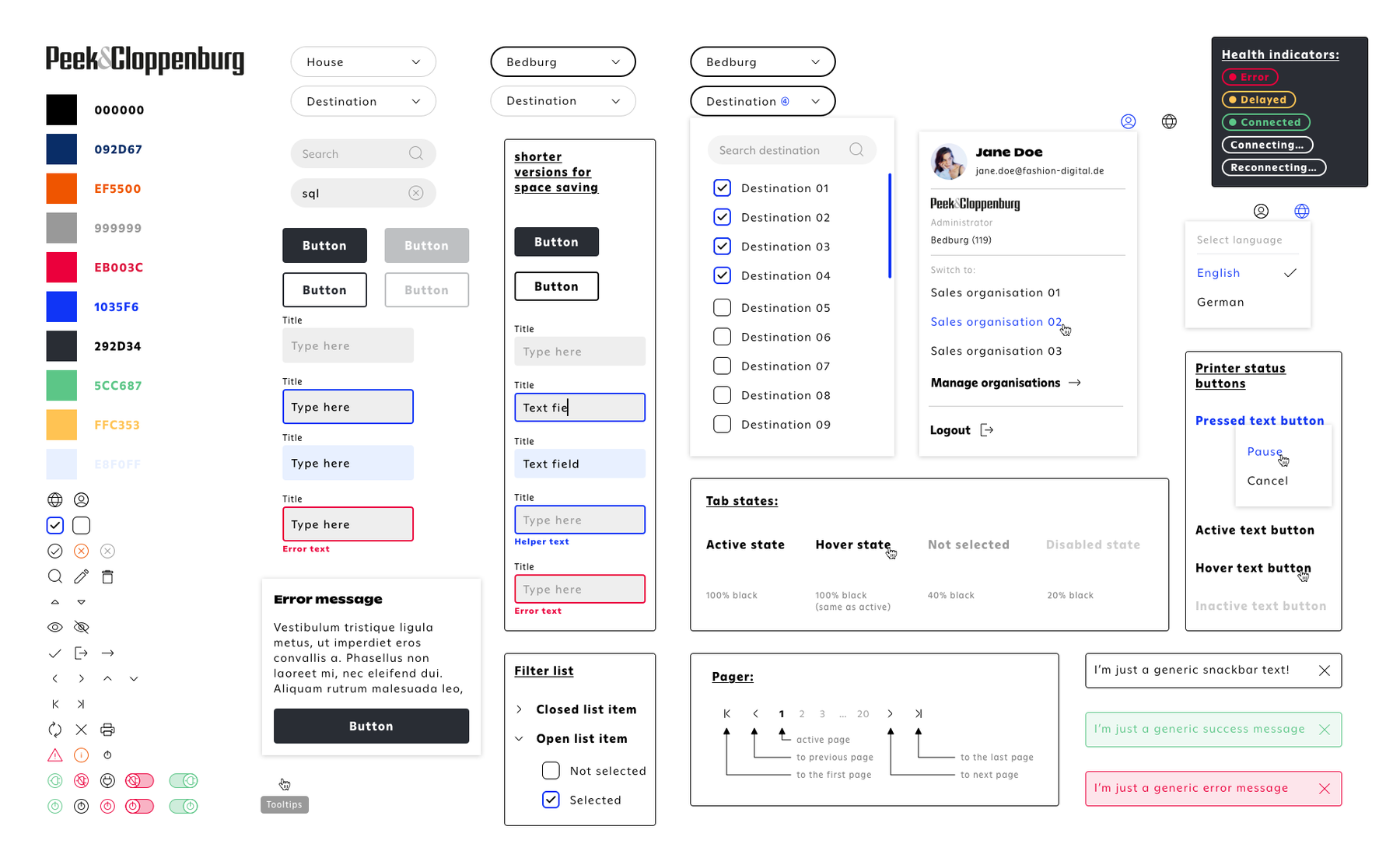 Global label printer management system