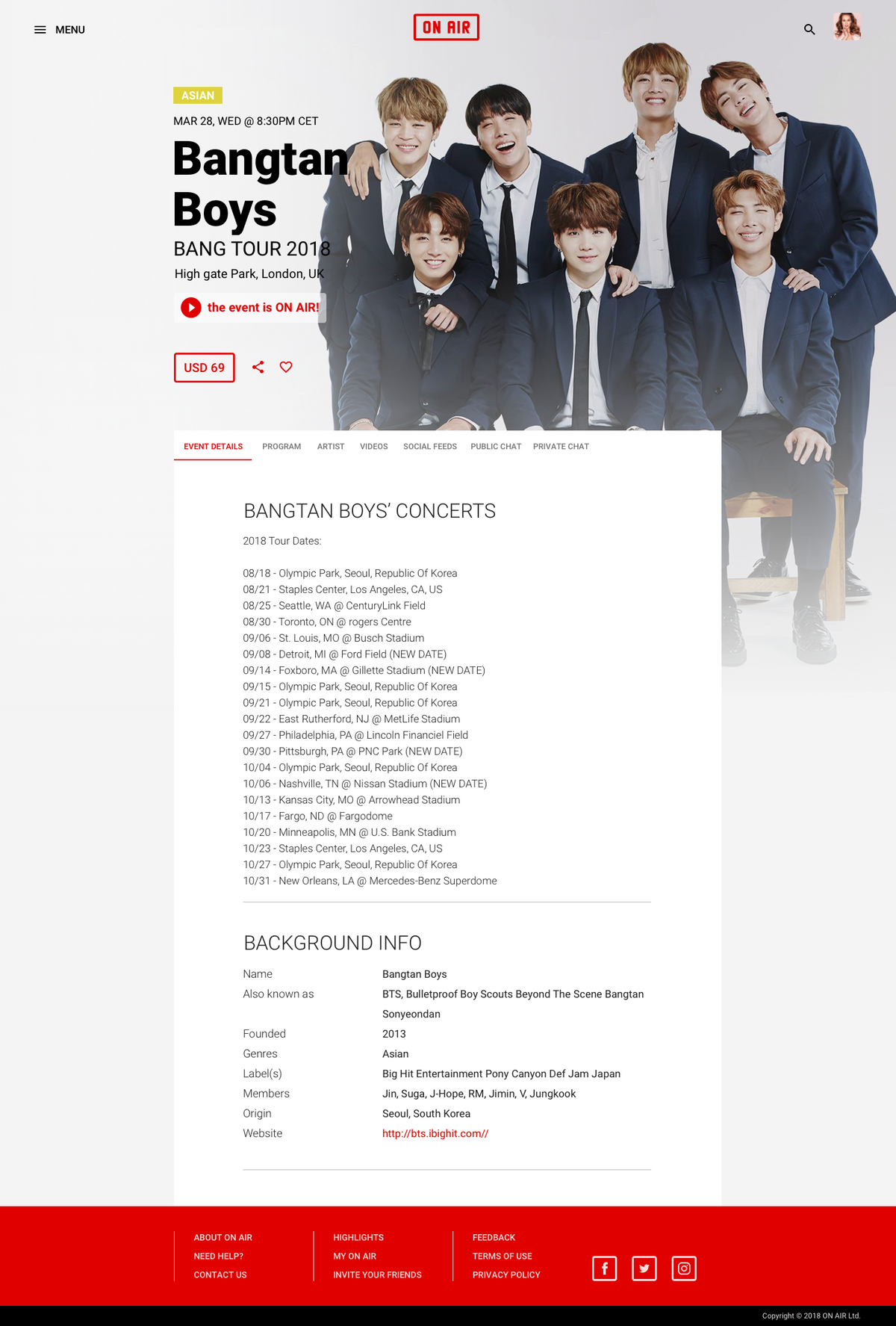 ON AIR Online streaming service