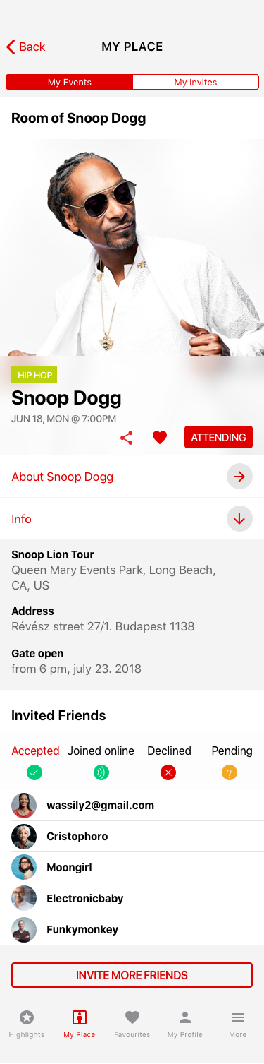 ON AIR My Place My Events